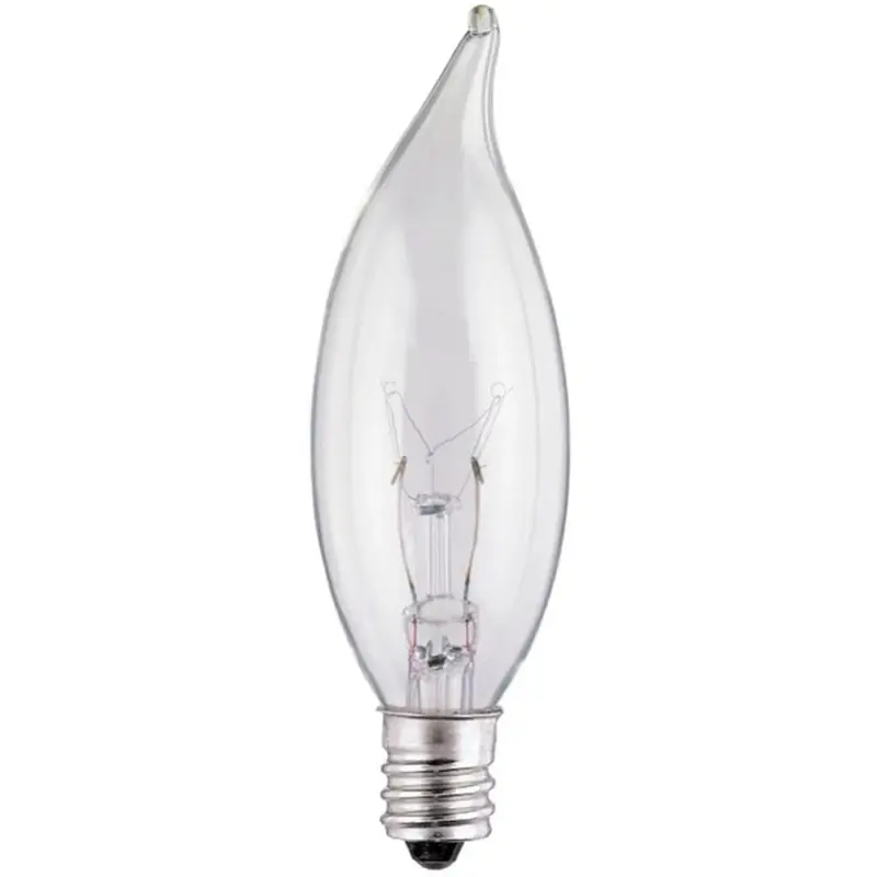 25 W Ca8 Decorative Incandescent Bulb E12 (candelabra) Warm White 2 Pk