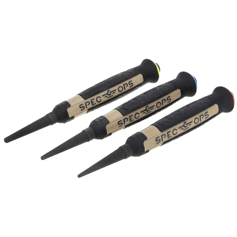 Spec Ops Nail Set 3-piece Kit With Shock-absorbing Grip And High Carbon Steel