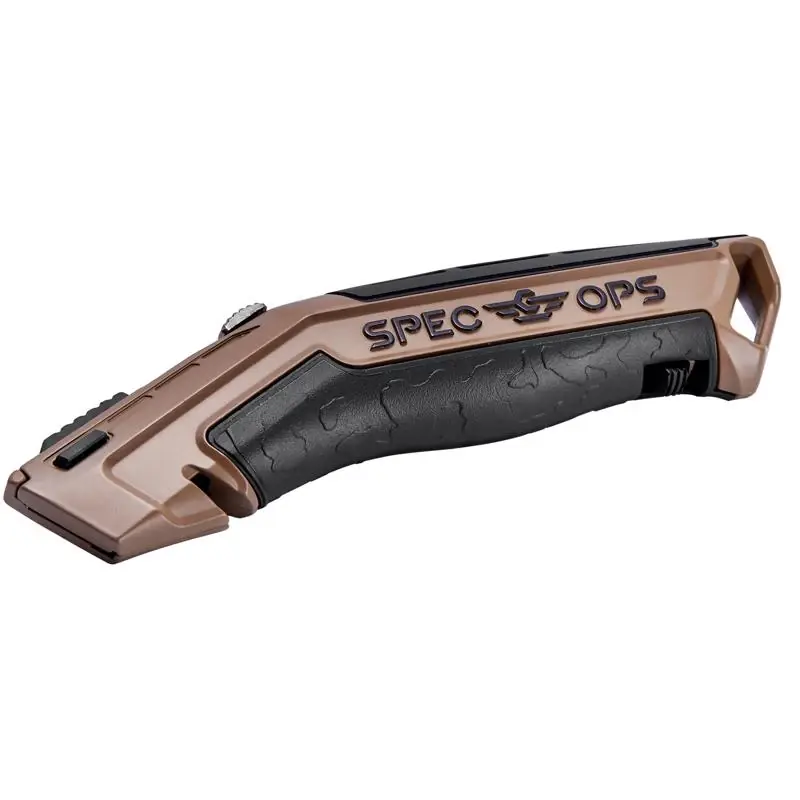 Spec Ops 7 In. Retractable Fixed Utility Knife With 5 Extra Blades - Black
