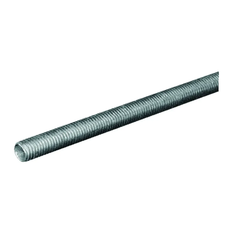 Threaded Steel Rod, Zinc Plated, 14 Tpi, 7/16 X 24 In.