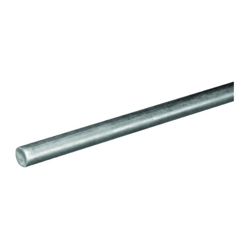 Round Steel Rod, Zinc Plated, 7/16 X 36 In.