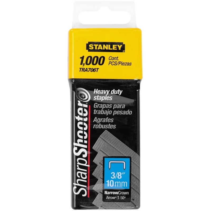 Sharp Shooter 27/64 In. W X 3/8 In. L Narrow Crown Heavy Duty Staples 1000 Pk