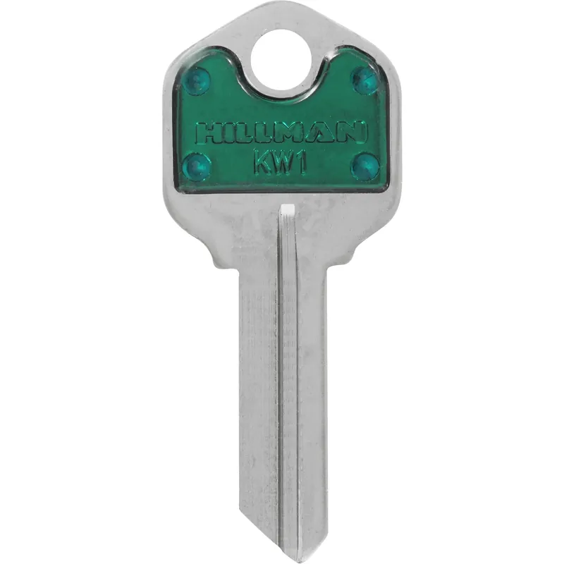 Colorplus House/office Key Blank Single Sided Green Brass Model 86229
