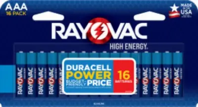 High Energy Aaa Alkaline Batteries 16 Pk Carded