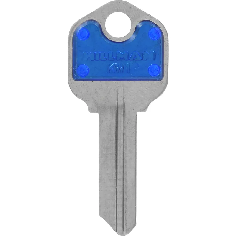 Colorplus House/office Key Blank Single Sided Blue Brass 86228