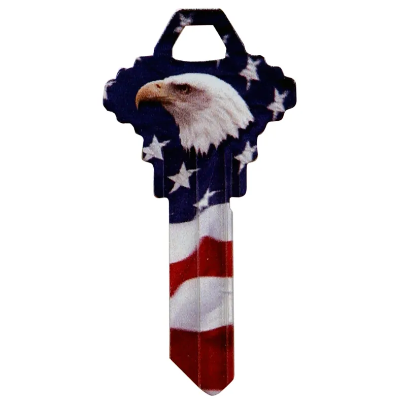 Wackey Flag & Eagle House/office Universal Key Blank Single