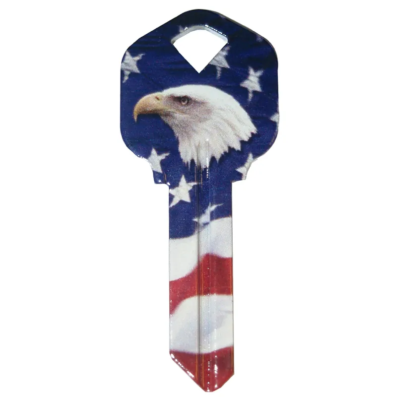 Wackey Flag & Eagle House/office Universal Key Blank Single