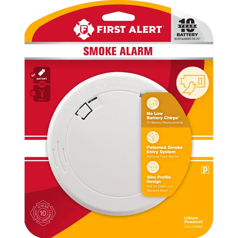 Photoelectric Smoke Alarm, 10-year Battery