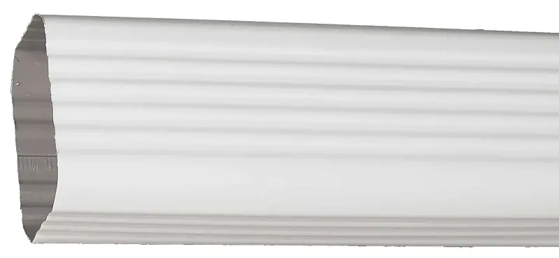 Amerimax 2 In. H X 3 In. W X 120 In. L White Aluminum K Downspout