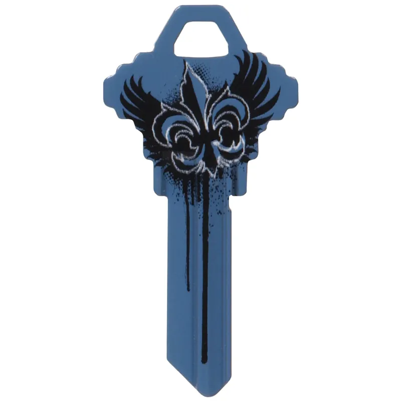 Wackey Blue Wings House/office Universal Key Blank Single Blue