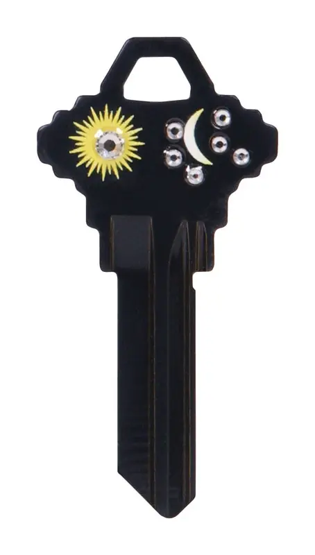 Diva Sun & Moon House/office Universal Key Blank Single Black