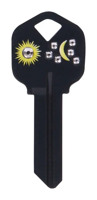 Diva Sun & Moon House/office Universal Key Blank Single Black