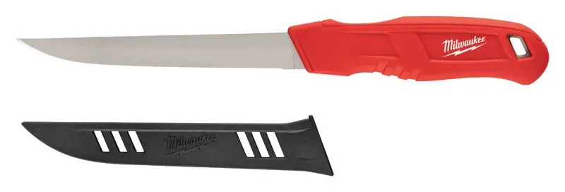 12 In. Fixed Blade Smooth Insulation Knife Red 1 Pk