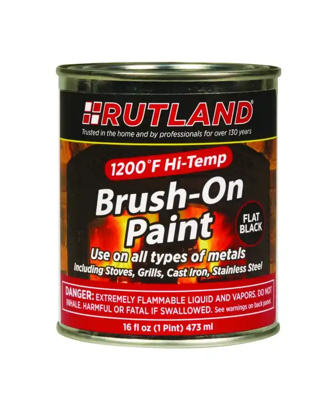 Black High Heat Paint 16 Oz - 1200 Degree Durable Finish For Stoves And Grills