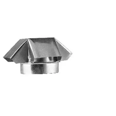 4-327 4 In. Galvanized Round Vent Cap - Durable Gray Metal Construction