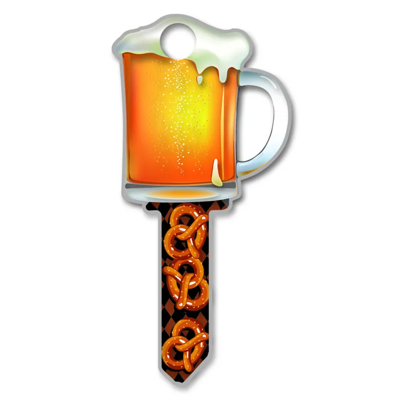 Beer Mug Design Decorative House Key Blank For Schlage Sc1