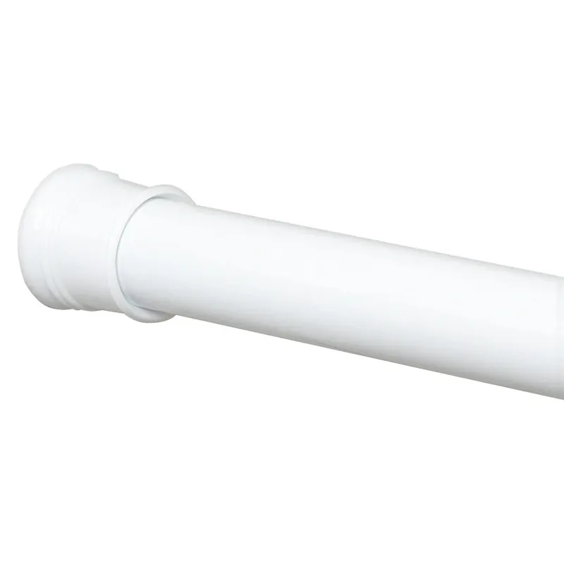 Zenith Products 505w 72-inch Twisttight Adjustable Tension Shower Rod In White