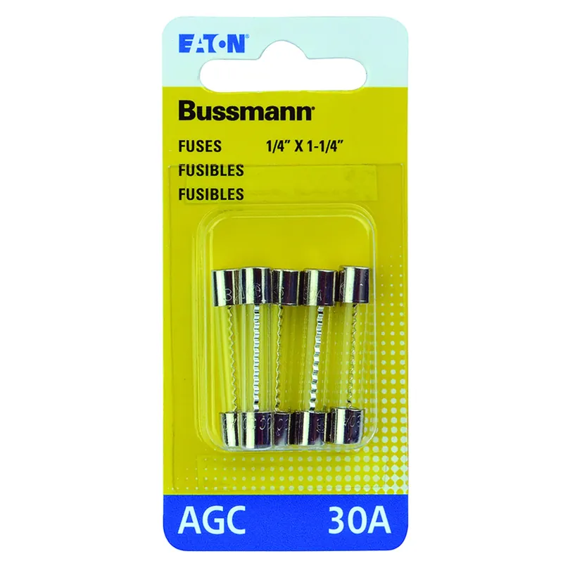 30 Amps Agc Clear Glass Tube Fuse 5 Pk