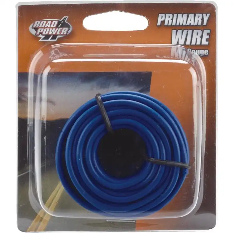 24 Feet Blue 16 Gauge Pvc-coated Primary Wire For Automotive And Marine Use