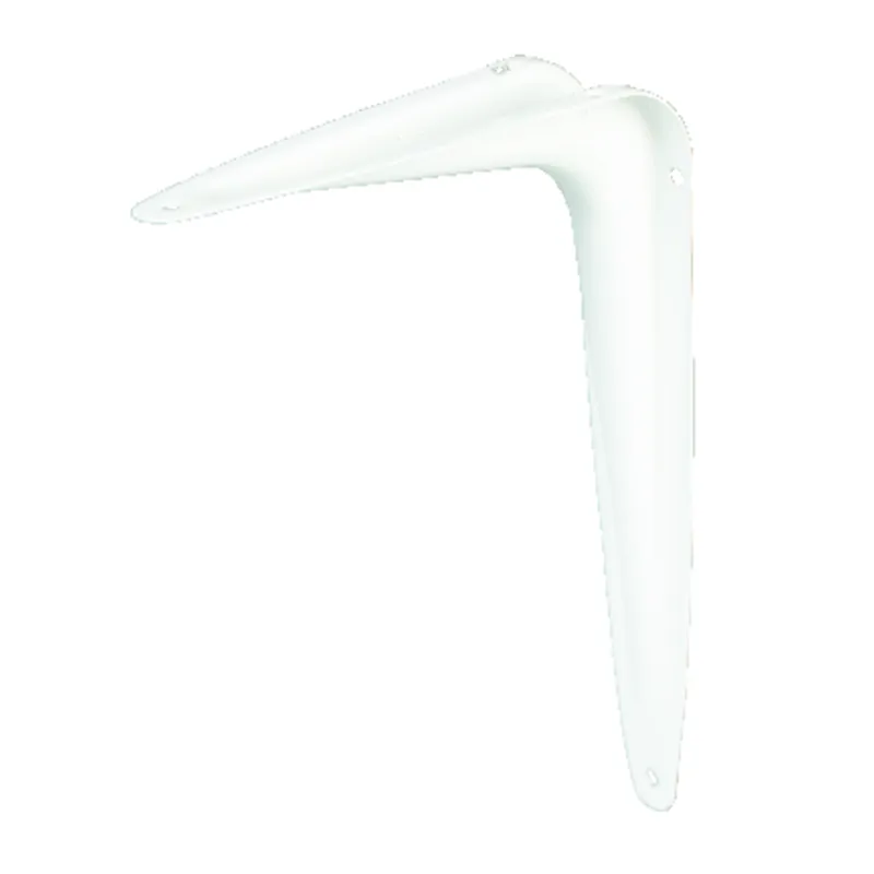 White Steel Shelf Support 18 Gauge 6 Inch Length 100 Pound Capacity