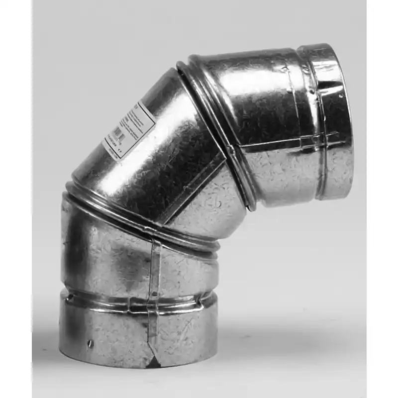 3 In. Diameter X 3 In. Diameter 90 Degree Stainless Steel Pellet Stove Vent Elbow