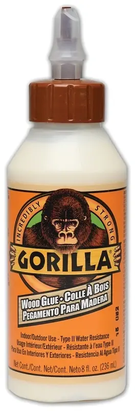 236ml Gorilla Wood Glue - Pva Adhesive For Woodworking Projects