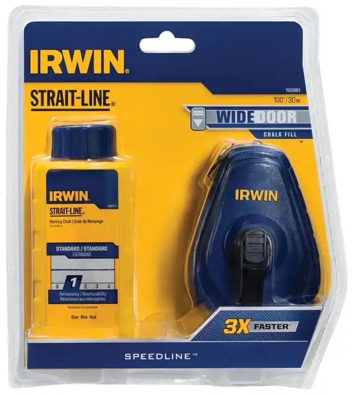 Strait-line 4 Oz Blue Fast Retrieve Chalk And Reel Set 100 Ft. Blue