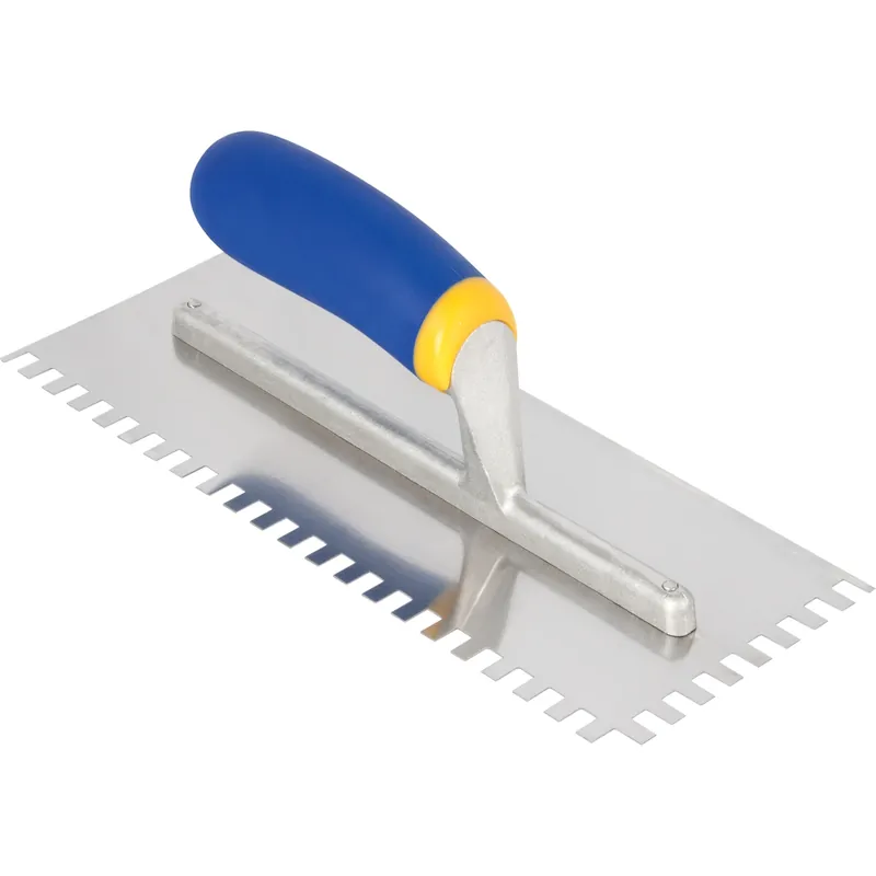 3.75 In. H X 4.5 In. W X 11 In. L Stainless Steel Square Notch Trowel 1 Pk