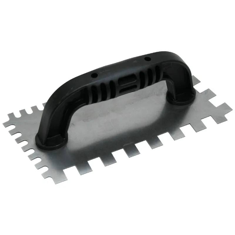 1/2 In. Square Notched & 1/4 In. U-notched Trowel With Black Handle