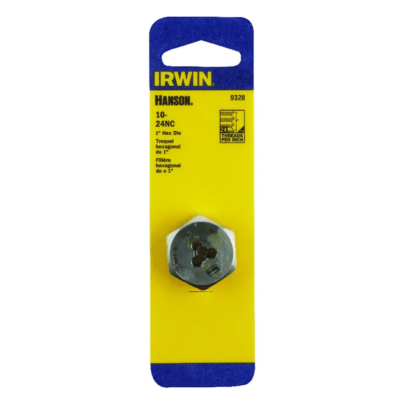 Hanson 10 X 24 Hexagon Machine Screw Die, National Coarse