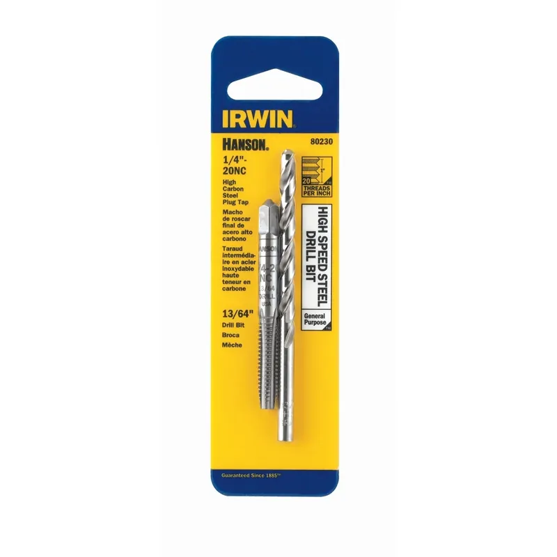 Tap & Drill Set, National Coarse, 1/4-in. X 20