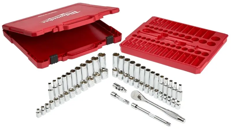 3/8 In. Drive Metric/sae Mechanics Socket And Ratchet Set 56 Pc
