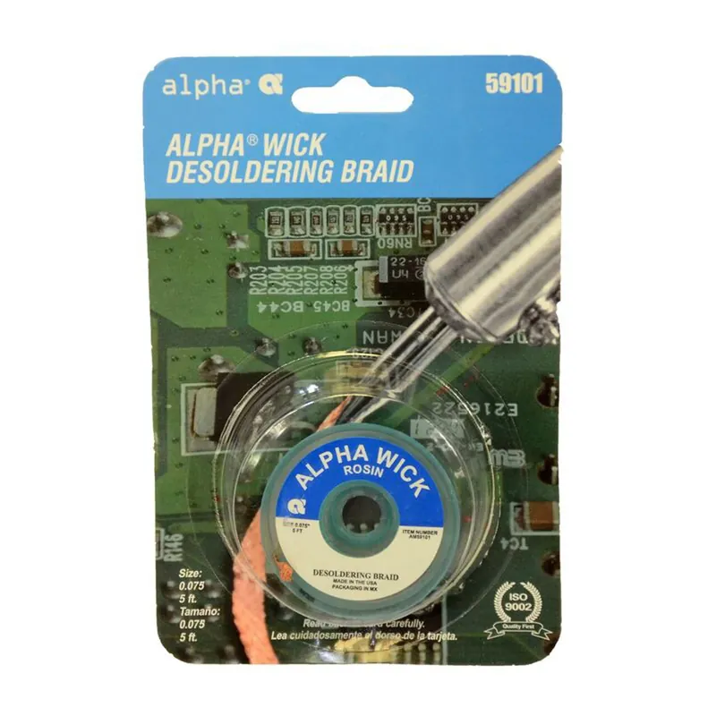 Rosin Desoldering Braid, 5 Ft.
