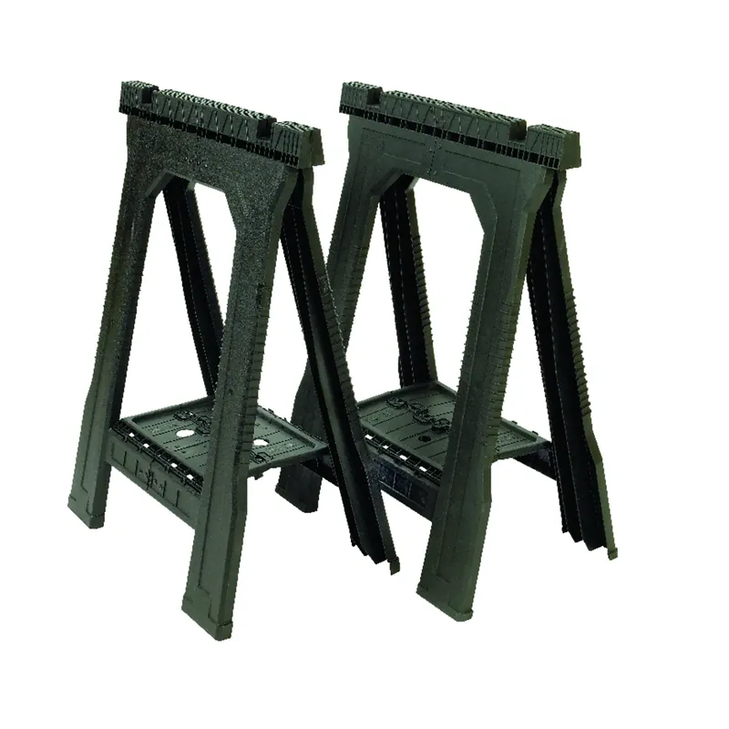 32 In. H X 22-1/2 In. W X 5 In. D Folding Sawhorse 800 Lb. Cap. 2 Pc