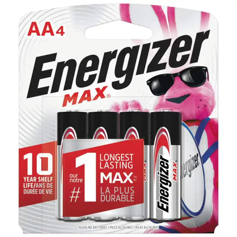 Max Aa Alkaline Batteries 4 Pk Carded