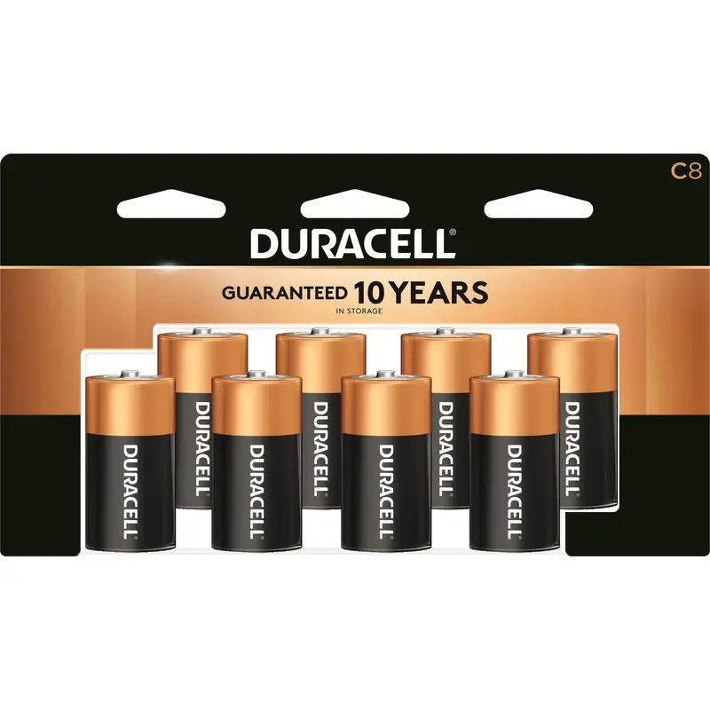 Coppertop C Alkaline Batteries 8 Pk Carded
