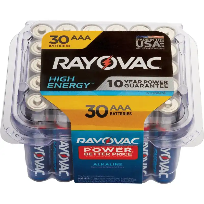 High Energy Aaa Alkaline Batteries 30 Pk Clamshell