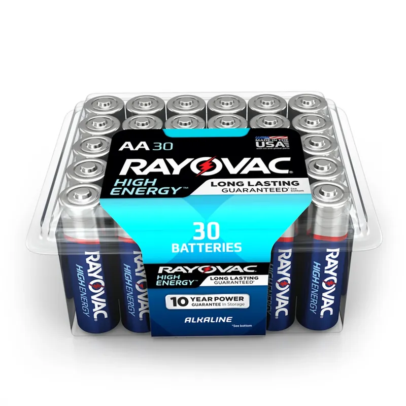 High Energy Aa Alkaline Batteries 30 Pk Clamshell