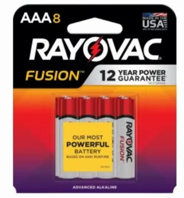 Fusion Aaa Alkaline Batteries 8 Pk Carded