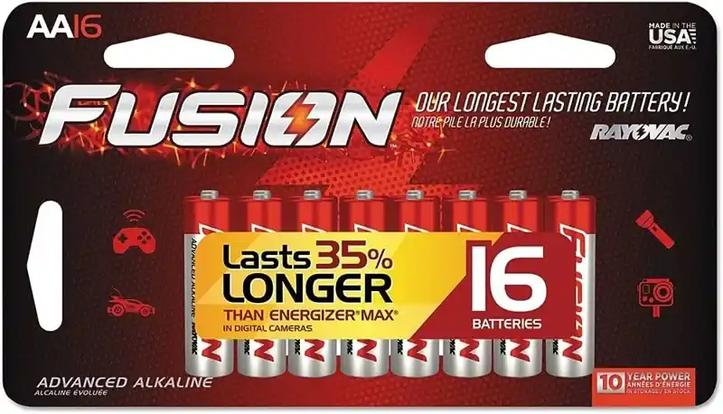 Fusion Aa Alkaline Batteries 16 Pk Carded