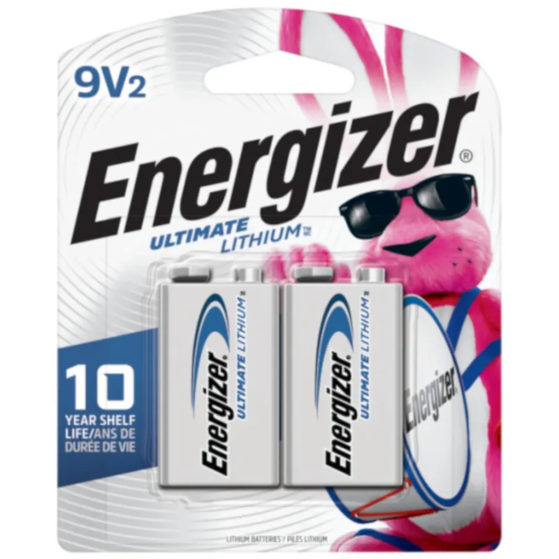 Ultimate Lithium 9-volt 9 V Battery 2 Pk