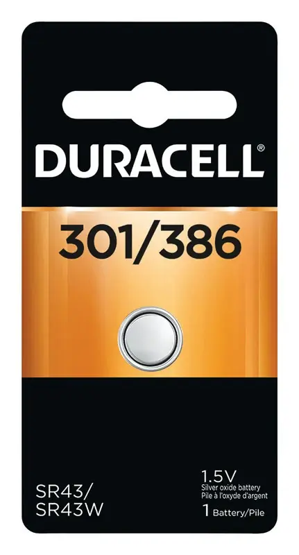 Silver Oxide 301/386 1.5 V 130 Mah Electronic/watch Battery 1 Pk