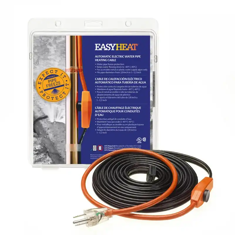 Automatic Water Pipe Heating Cable, Freeze Protection, 24 Ft.