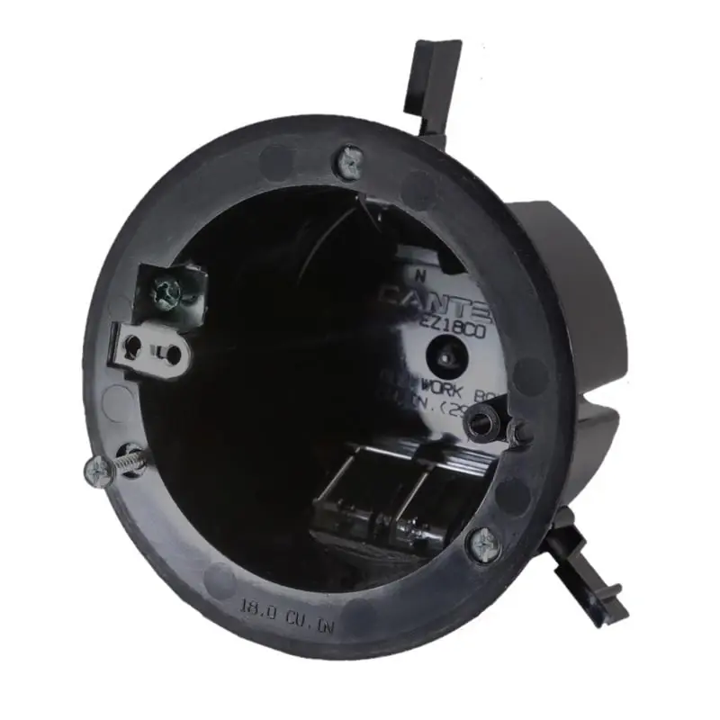 Ez Box Old Work 18 Cubic Inch Round Polycarbonate Ceiling Box Black