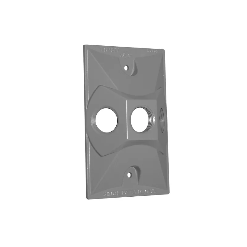 Rectangle Metal 1 Gang Lampholder Cover For Wet Locations