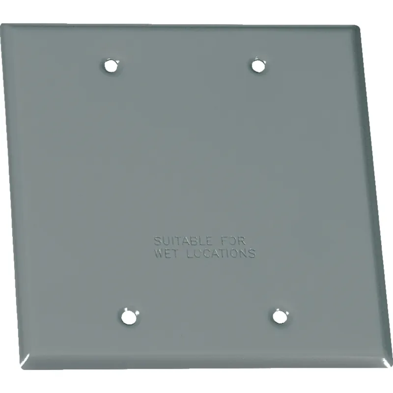 Square Steel 2-gang Flat Box Cover For Wet Locations - Model 14340