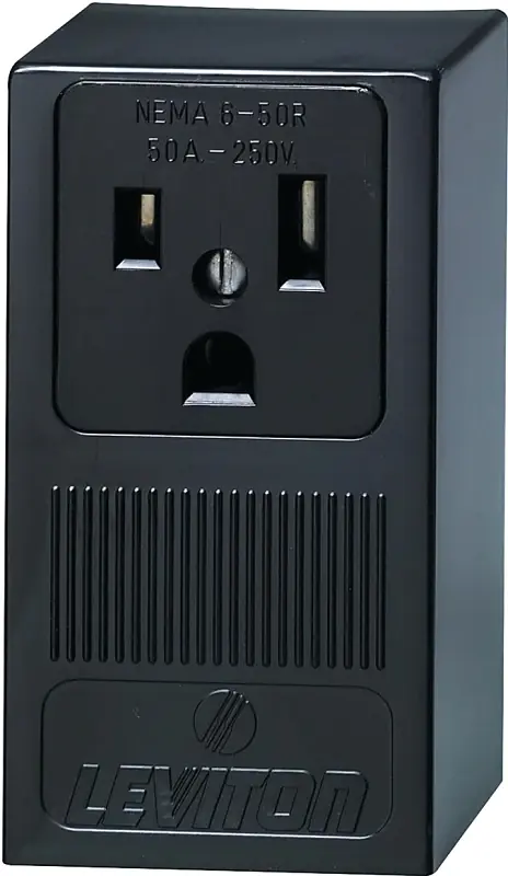 50 Amps 250 V Black Outlet 6-50r 1 Pk
