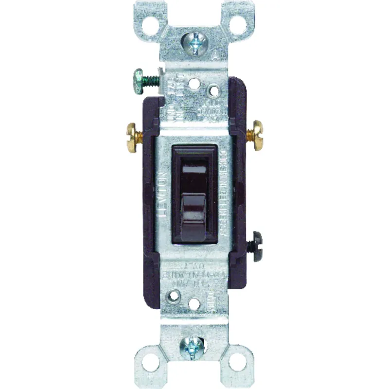 15 Amps Three Pole Toggle Ac Quiet Switch Brown 1 Pk
