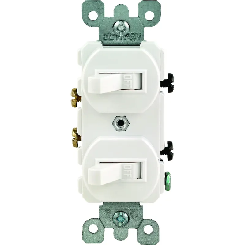 15 Amps Single Pole Toggle Switch White 1 Pk