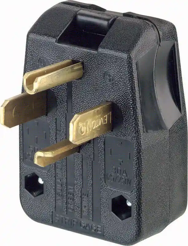 30a/50a 125v/250v 4-wire 3-pole Dual Range Power Plug